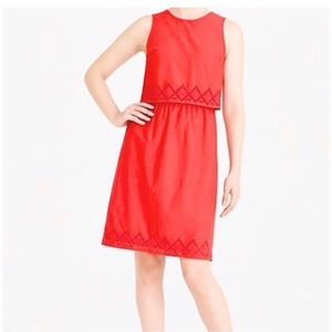 J. Crew Mercantile red eyelet dress